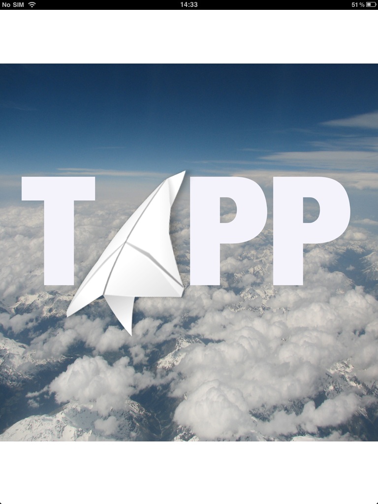 TAPP (Throw A Paper Plane) Splashscreen iPad