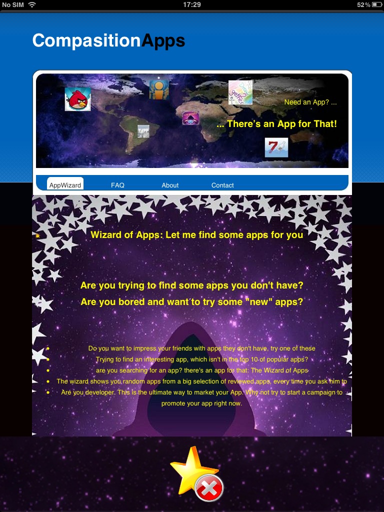 The Wizard of Apps Help pages iPad