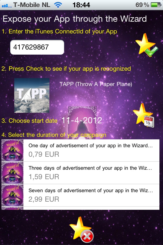 The Wizard of Apps Start your own campaign iPhone